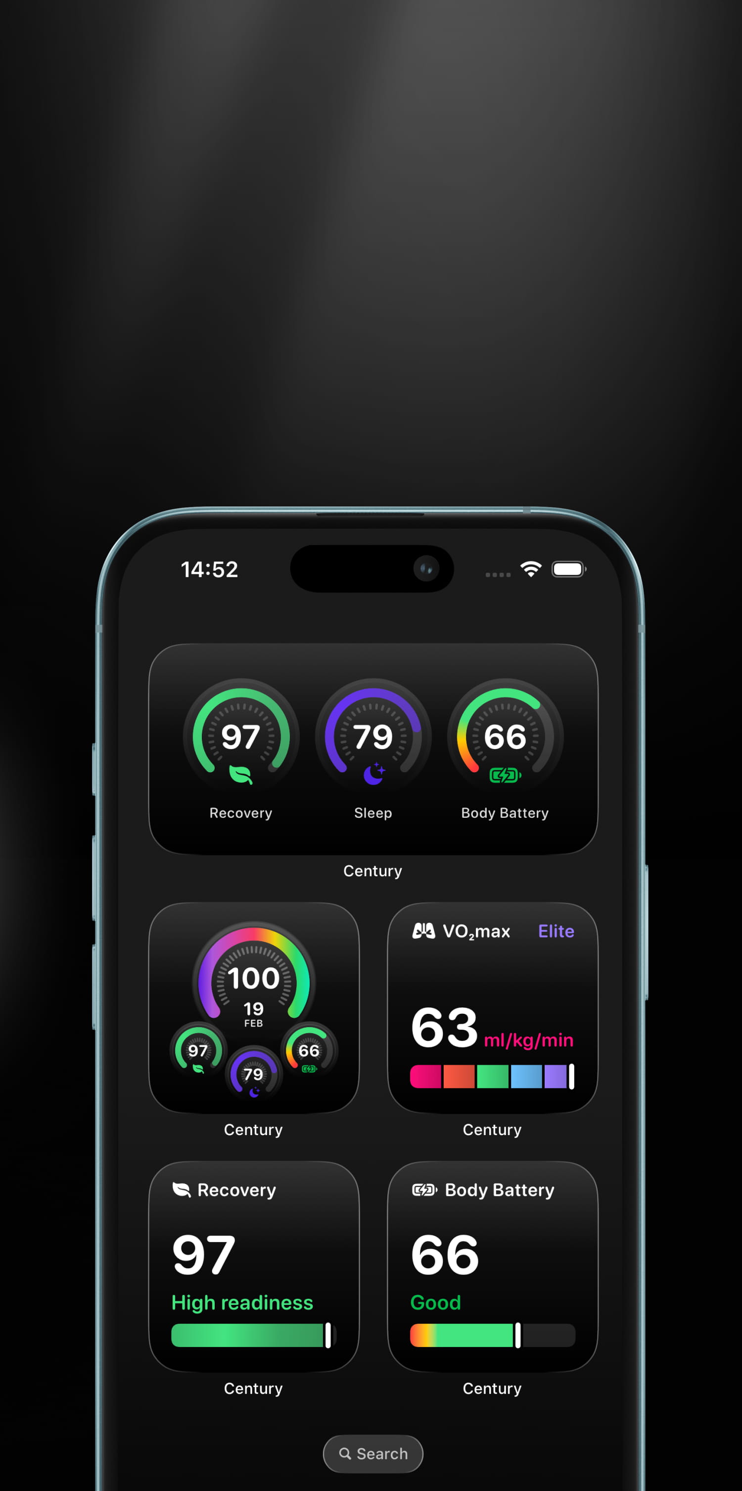 See your health metrics at a glance.
